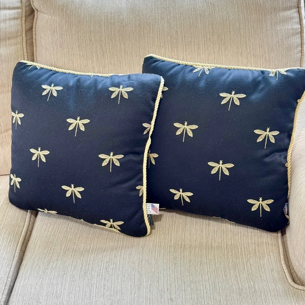 Platinum Couture‎ Set of Two Dragonfly Throw Pillows 16
